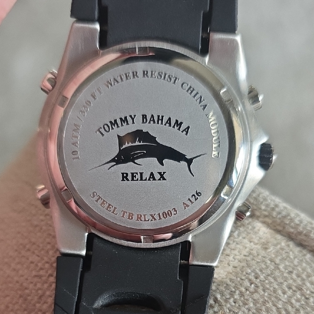 Tommy Bahama Black and Red Dial Watch - Picture 2 of 8